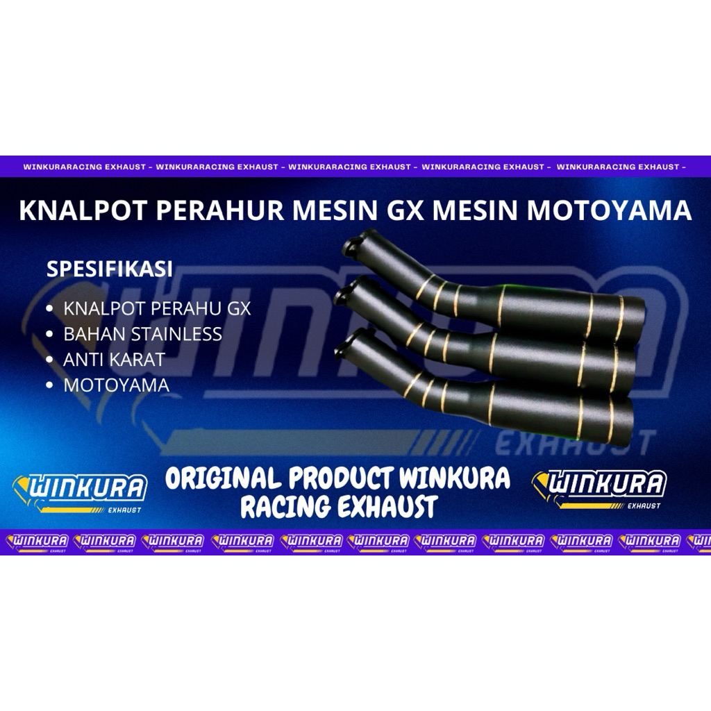 KNALPOT PERAHUR MESIN GX MESIN MOTOYAMA MESIN YASUKA MESIN ALKONA MESIN LIONCIN MESIN RYUMESIN KOHLE