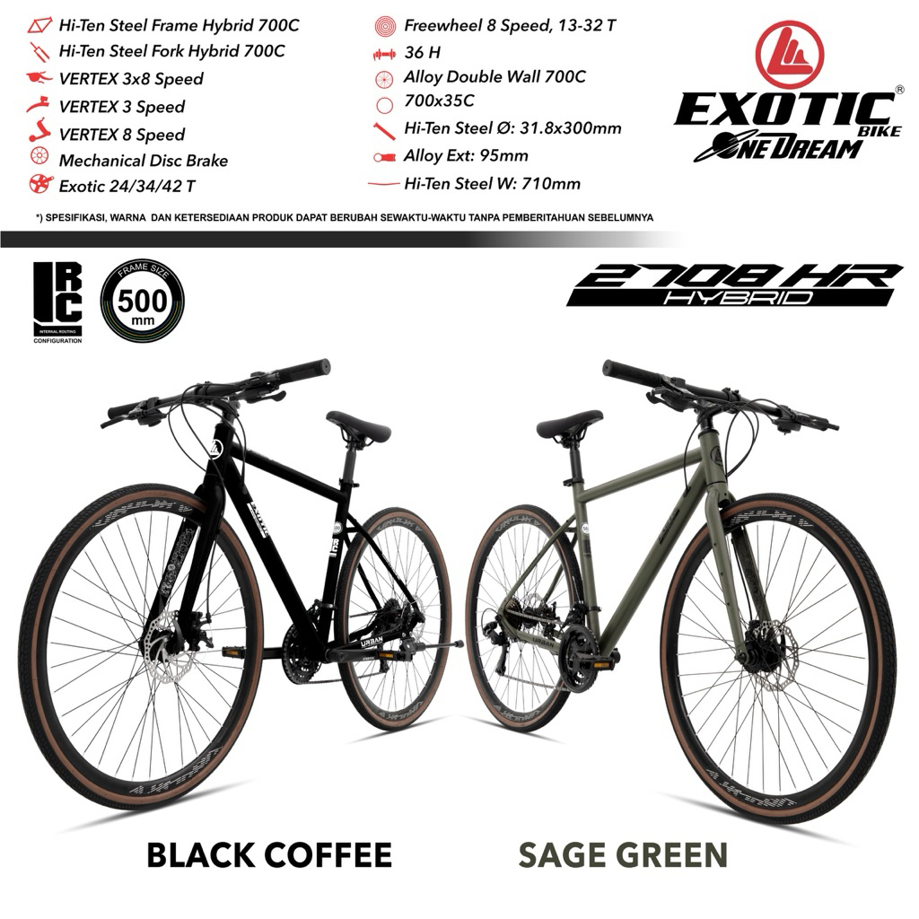 Sepeda Road bike Exotic 2708 HR | Sepeda balap