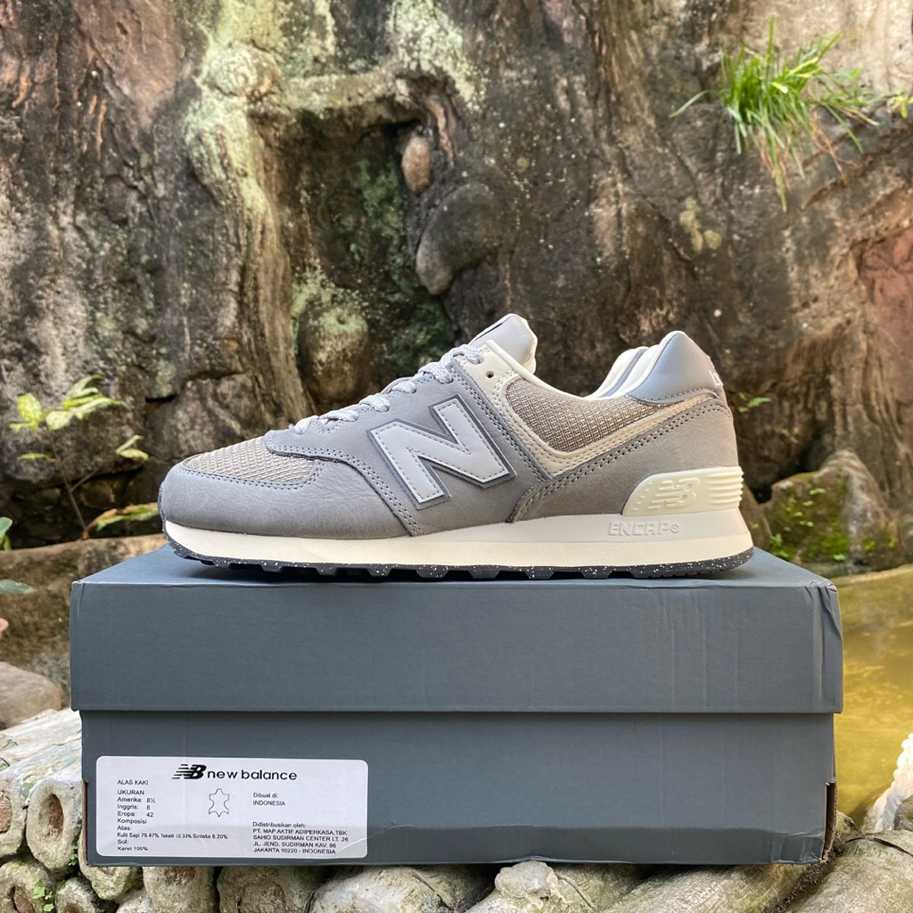 New Balance NB 574 Men's Sneakers Shoes 'Grey' Size 42 (26.5cm) Original Resmi PT MAP