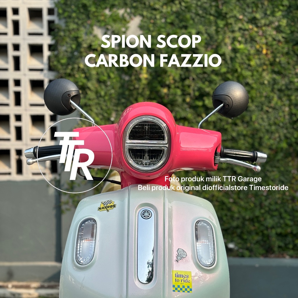 Spion model bulat carbon | spion bulat yamaha fazzio
