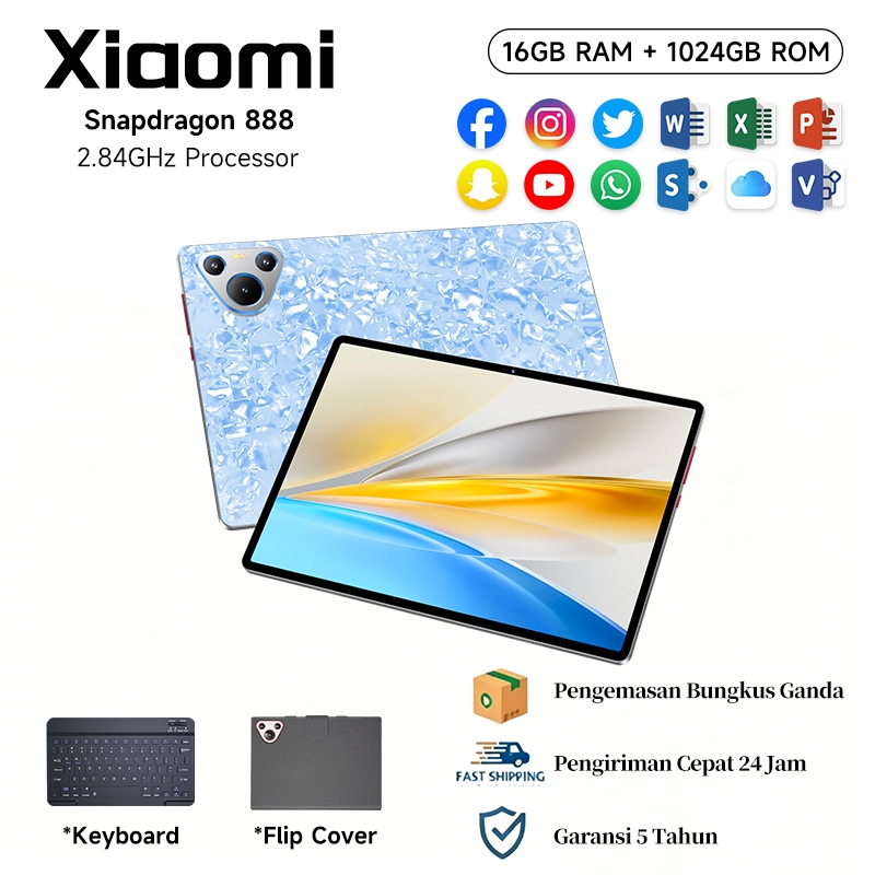 [Free Keyboard Case] xiaoml M66 Tablet (16GB+1024GB)Android15 |11.8inch"lPS Screen tablet android 12