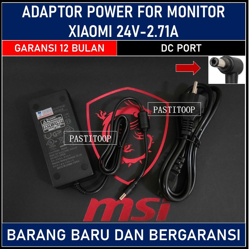 Adaptor power supply Monitor Xiaomi G34WQI 24V 2.71A BARU