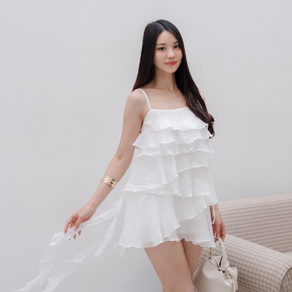 Nemmy Dress / Mini Dress Chiffon / Gaun Pendek Sifon - GURLBUCKET