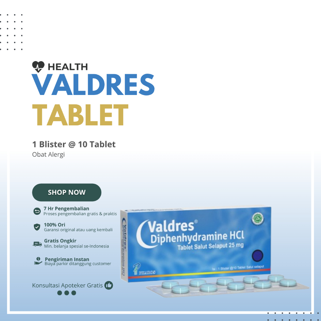 Valdres 1 blister @10 tablet