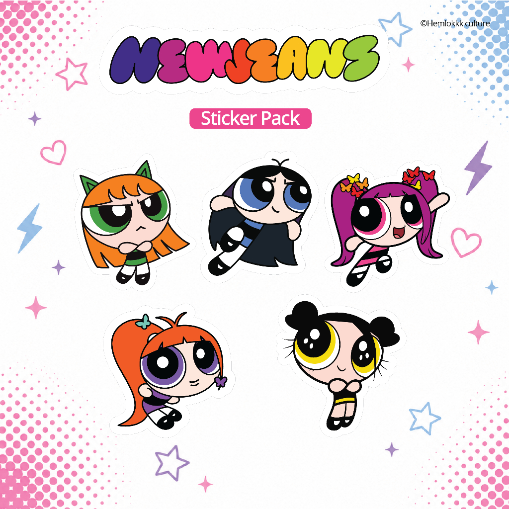 New Jeans Sticker Diecut Powerpuff girls | Merch Unofficial Newjeans