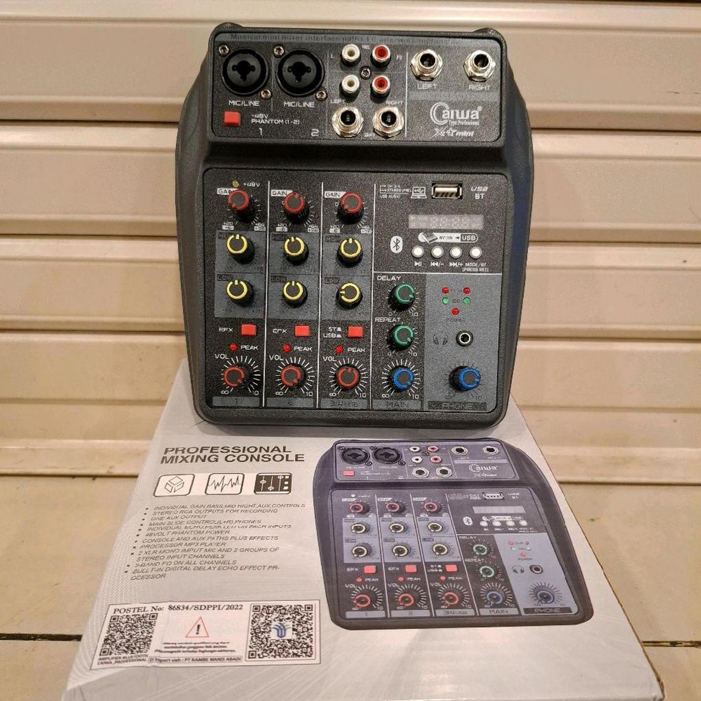Mixer CAIWA X-4 Mini 4 Channel Mixer Audio Professional Fitur Lengkap