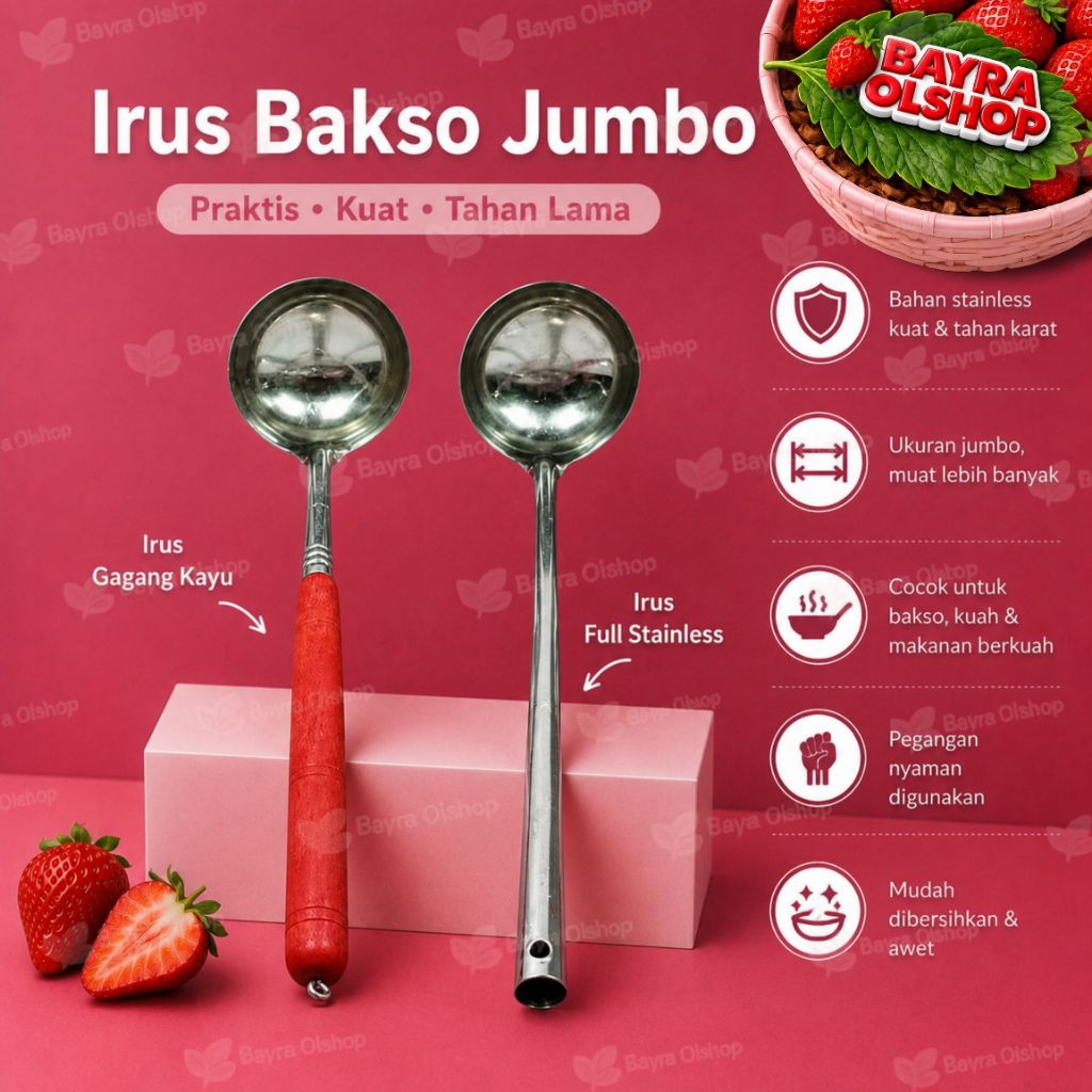 IRUS SAYUR BAKSO JUMBO Stainless / Irus Bakso / Irus Sayur Jumbo