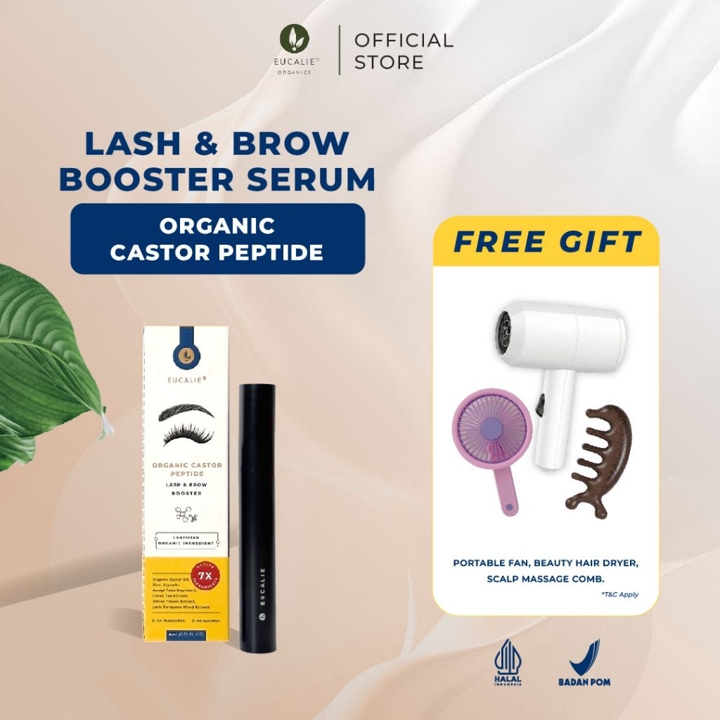 Eucalie Organic Lash & Brow Serum Bulu Mata Alis-Castor Peptide