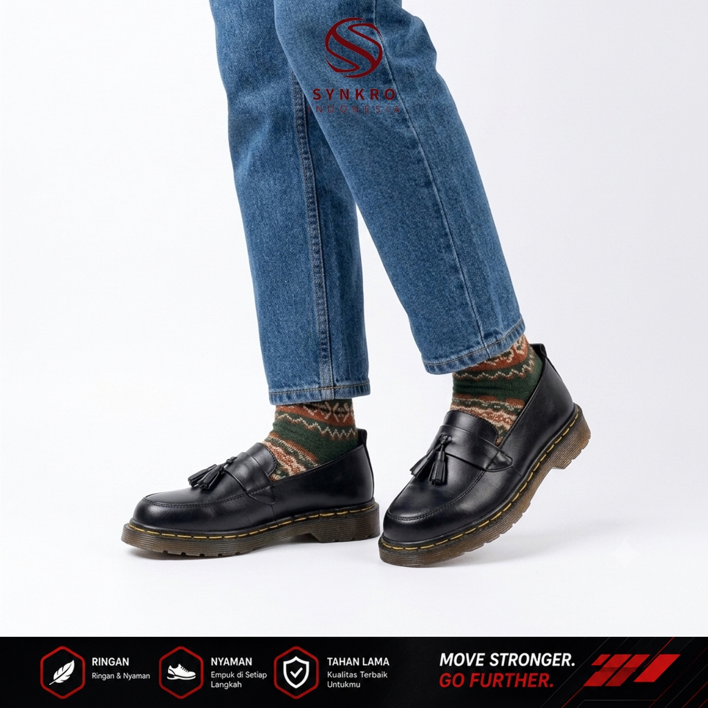 [SALE] 38-44 Synkro Tesis - Sepatu Loafers Pria Kulit Asli