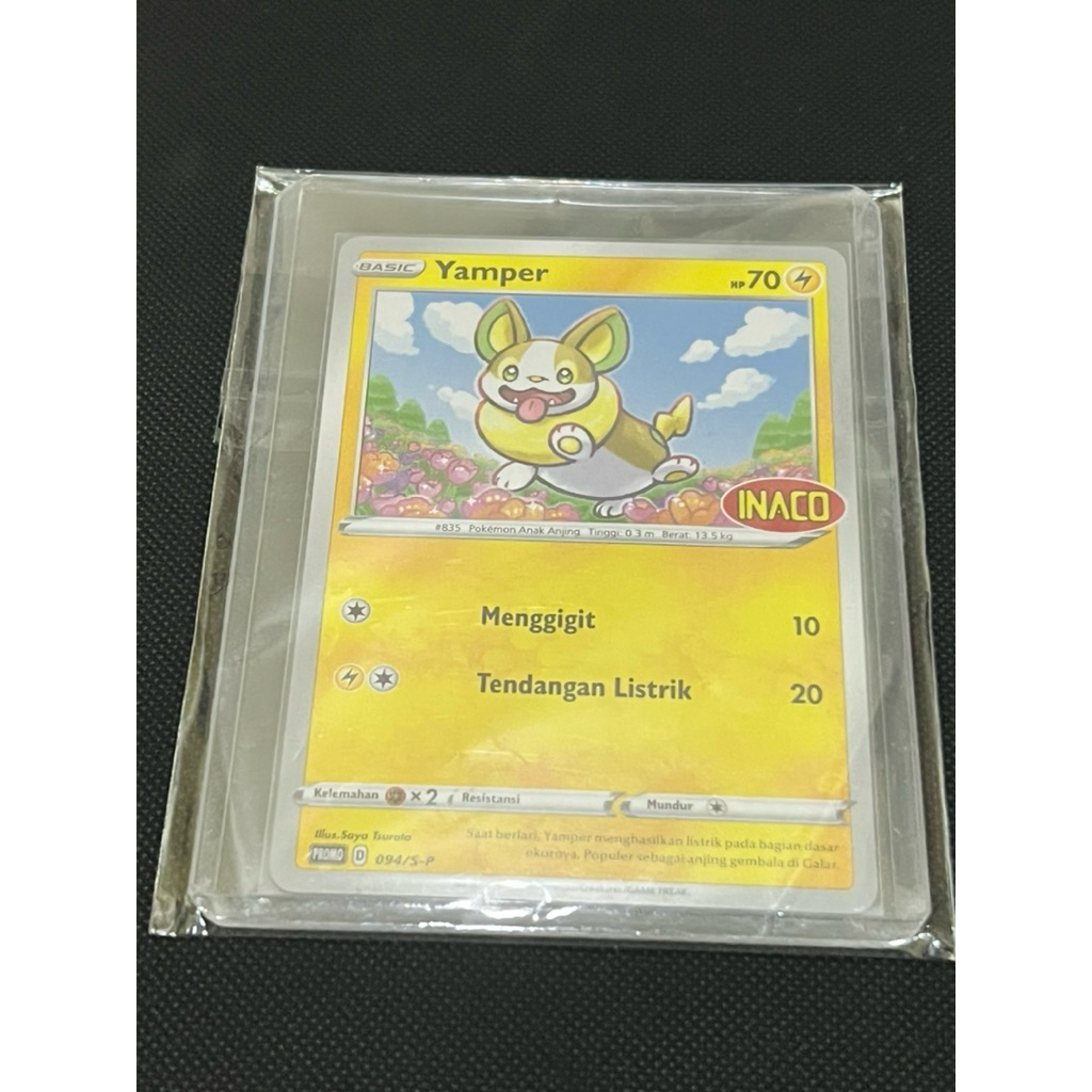 kartu pokemon promo inaco yamper