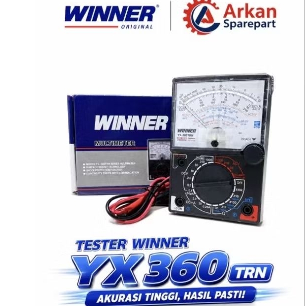 Multitester Analog Winner YX-360TRN Original | Avometer Multimeter Jarum AC DC Ohm Tester Elektronik