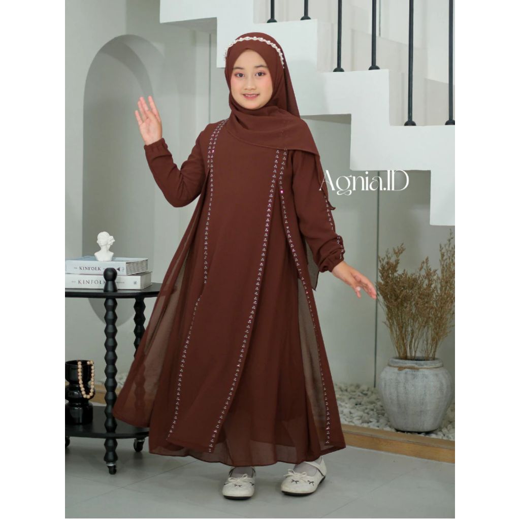 Gamis Anak perempuan/Gamis rompi/pakaian anak perempuan terbaru Gamis Remaja Terbaru Dress Muslim Ro