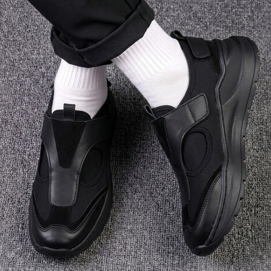 Sepatu Pria Formal Casual Hitam Slop Sole Tinggi