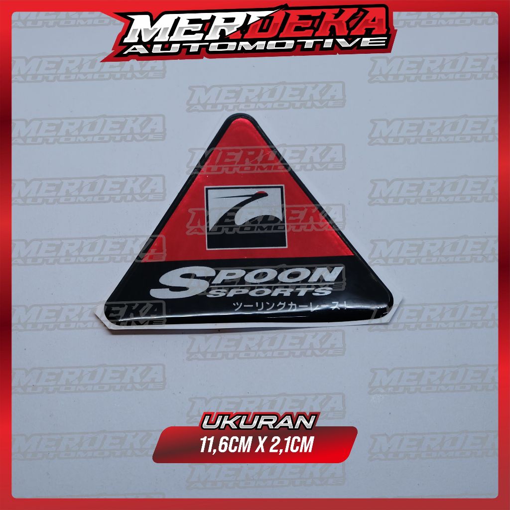Emblem timbul spoon sport untuk mobil honda | emblem logo spoon sport