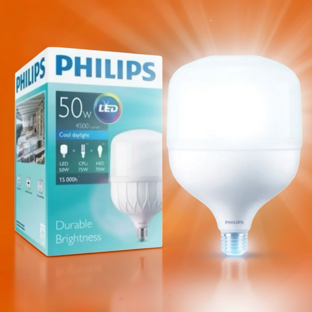 Lampu led philips 50 watt cahaya putih hemat energi