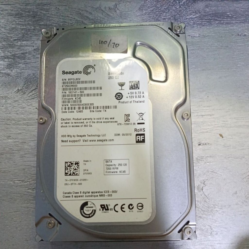 Hardisk PC 250gb