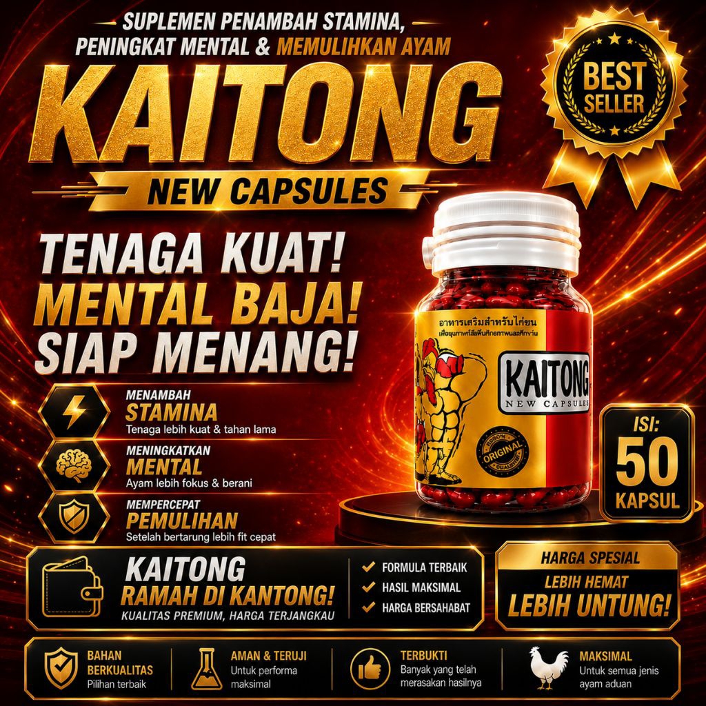 KAITONG suplemen ayam petarung, kaitong ori thailand, kaitong isi 50 kapsul