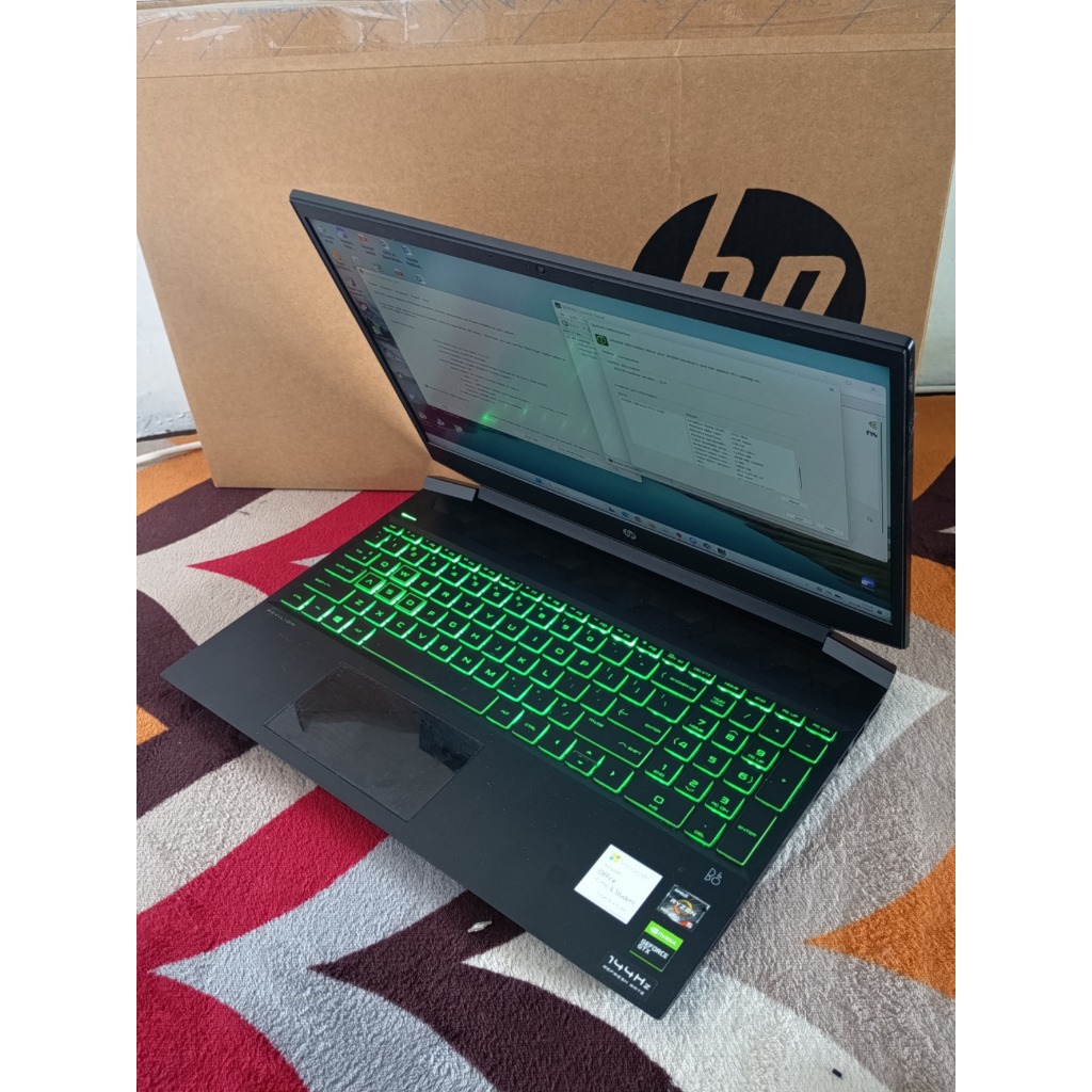 Laptop HP Pavilion Gaming Joss mantabb. Murah meriah. Prosesor Amd Ryzen 5 5600H 12 CPUs  Ram 16gb D