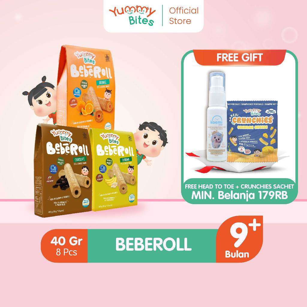 [BEST SELLER] Yummy Bites Beberoll 40 GR Snack Baby/ Cemilan bayi