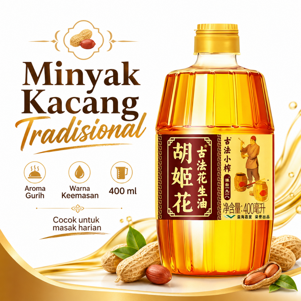Peanut Oil Minyak Kacang Tanah 400ml Import utk Mooncake Pia Kue dll