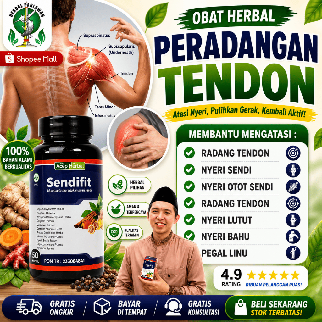 Herbal Radang Tendon Berkepanjangan, Nyeri Sendi Berkepanjangan, Nyeri Otot Sendi - SendiFit Legalit