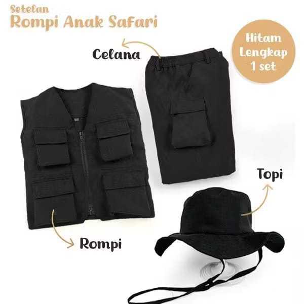 SETELAN BAJU ANAK SAFARI/SETELAN ZOO SAFARI/ PAKET BAJU SAFARI