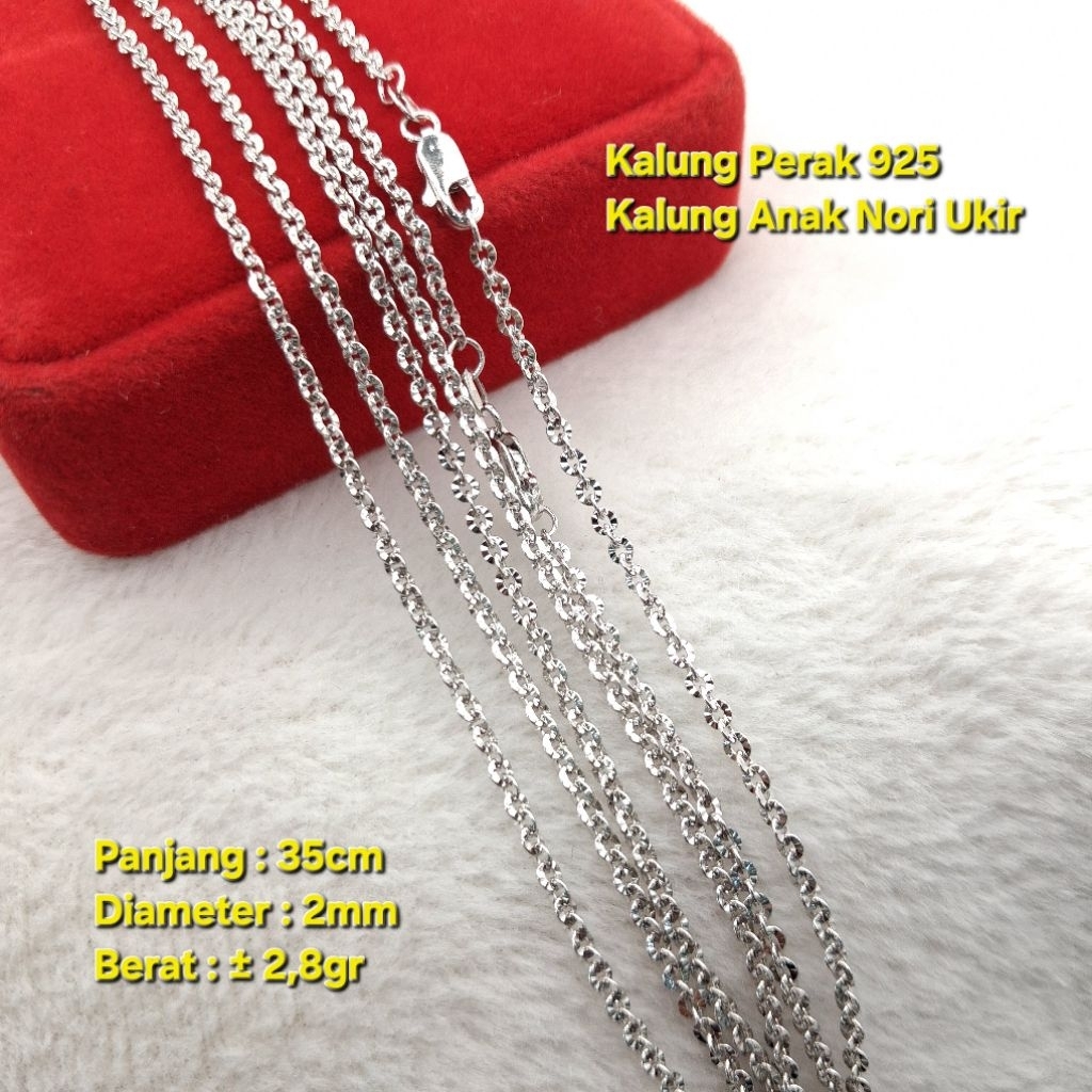 Kalung Perak 925 Kalung Nori Ukir Untuk Anak
