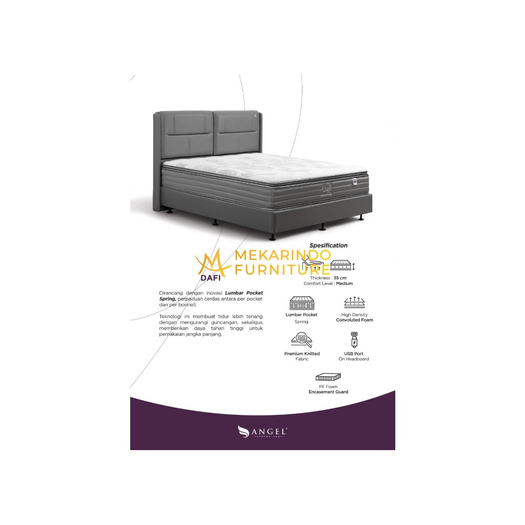 Springbed Angel Tebal Dafi 180 x 200
