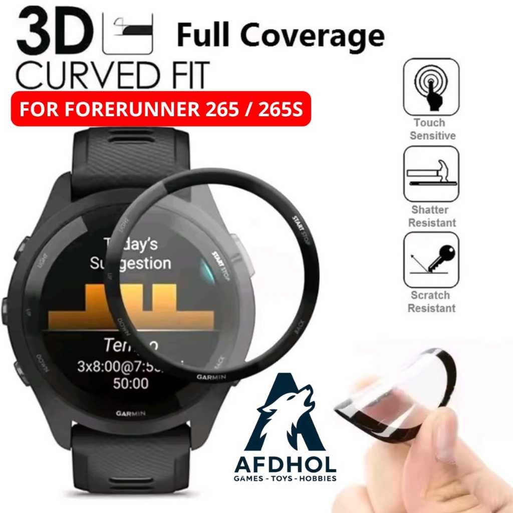 ANTI GORES GARMIN FORERUNNER 265 / 265S / 265 S PET PMMA ANTI GORES HYDROGEL SCREEN GUARD LCD SMARTW
