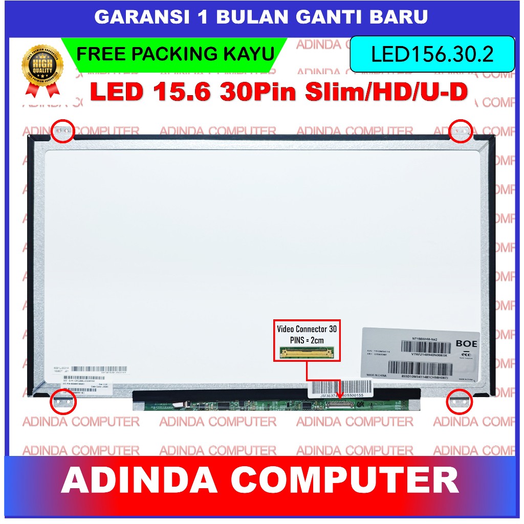 LCD LED Asus X555BA X555BP X555D X555DA X555DG X555QG 15.6 Inch 30 Slim AB