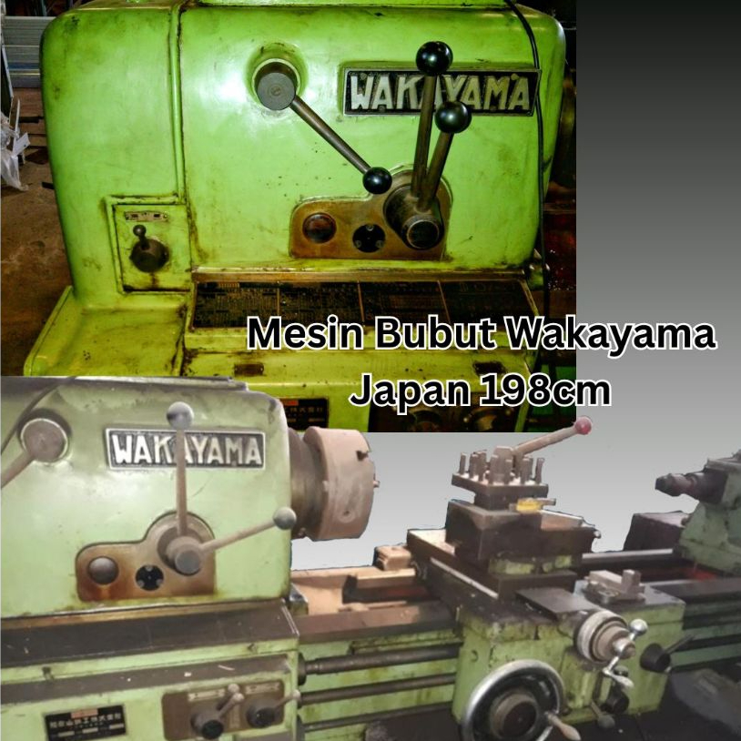 mesin bubut bekas, dengan bidang kerja 198cm, second