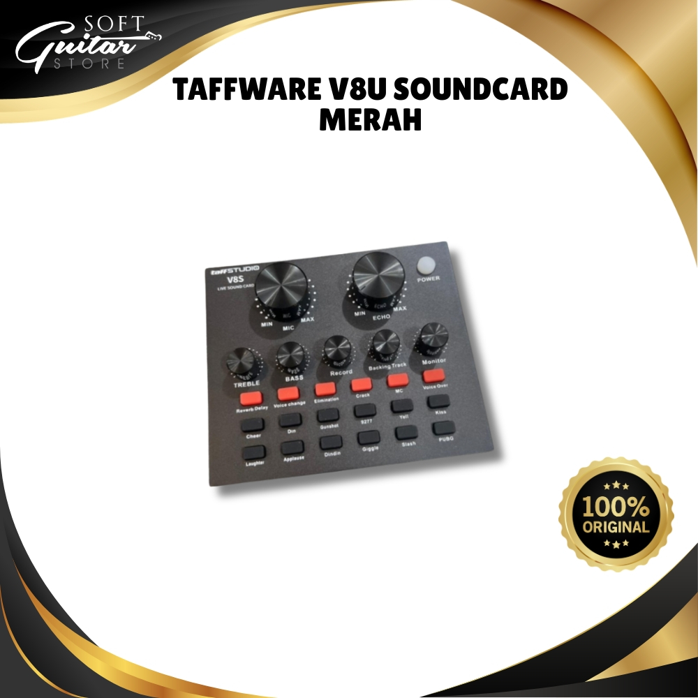 TAFFWARE V8U SOUNDCARD MERAH