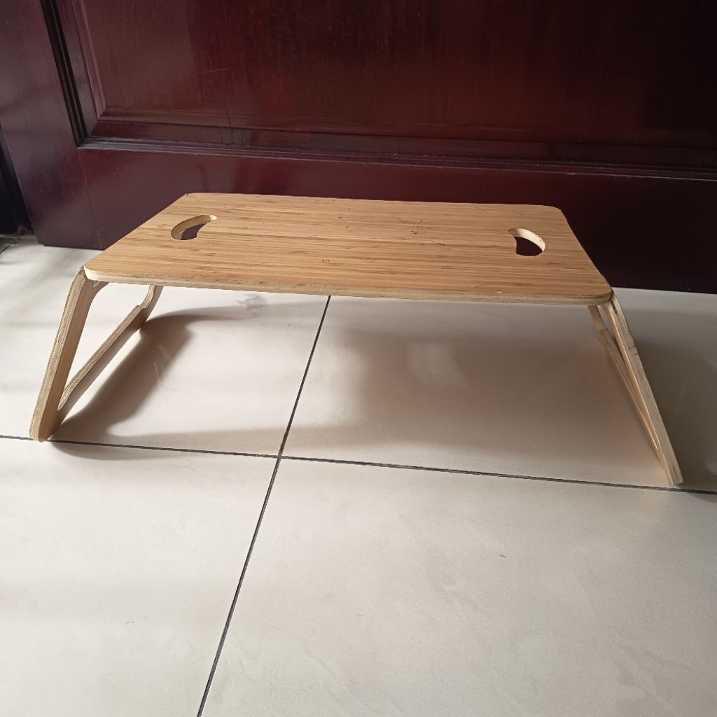Meja lipat bambu Laptop ikea Brada