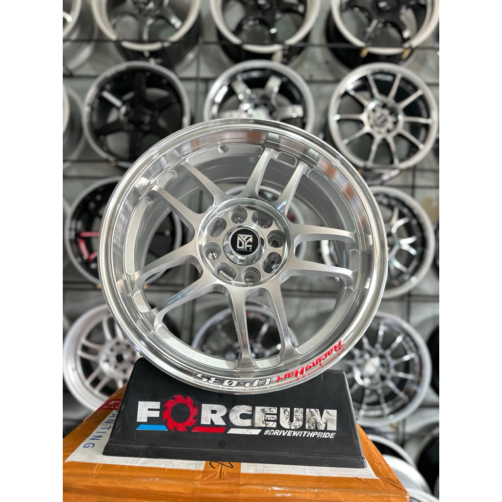 velg racinghart cp035 r15 full polish lebar 6,5 et42 kondisi baru