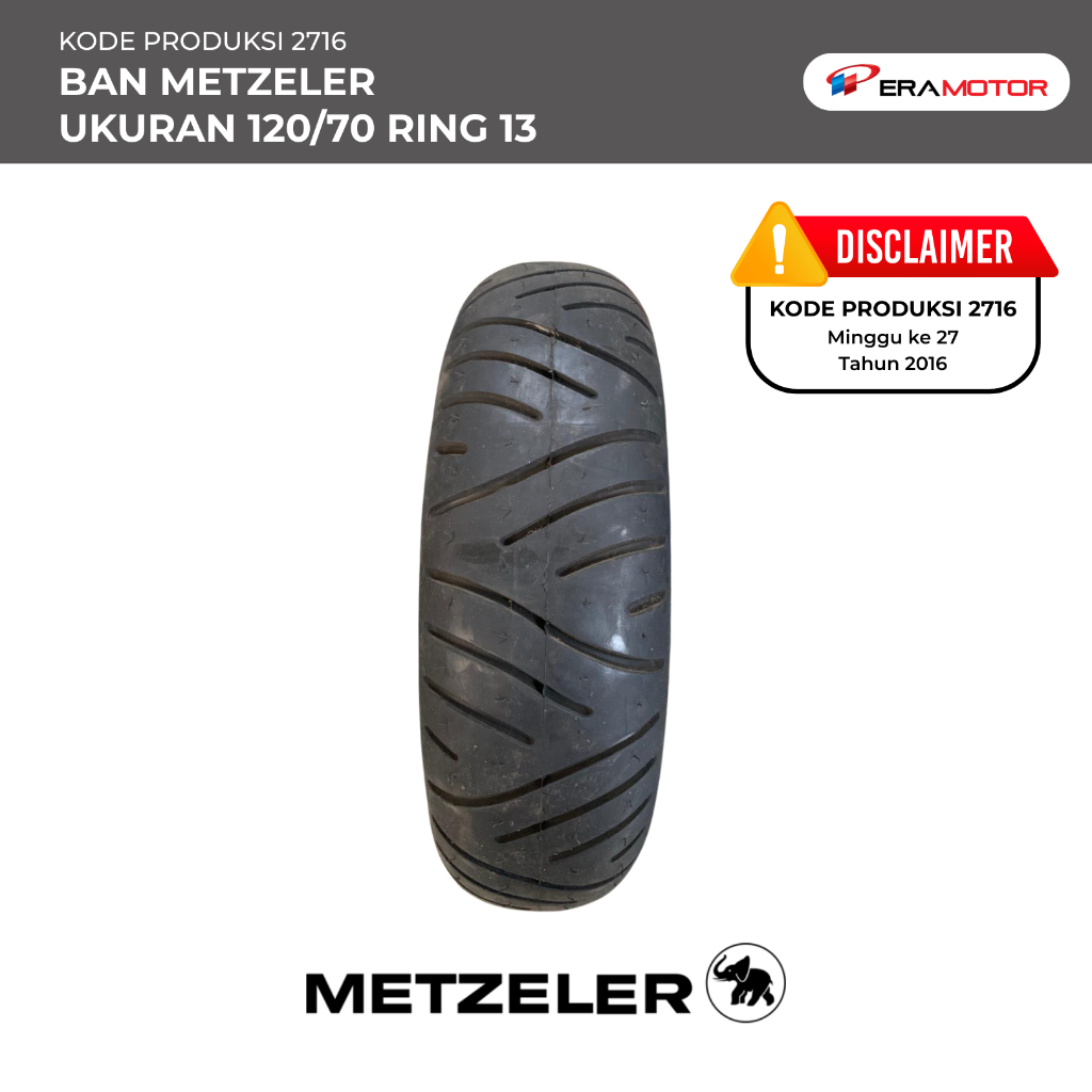 BAN METZELER UKURAN 120/70 RING 13 (KODE PRODUKSI 2716)