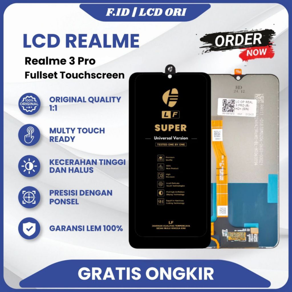 LCD REALME 3 PRO ORI (GARANSI LEM) FULLSET TOUCHSCREEN