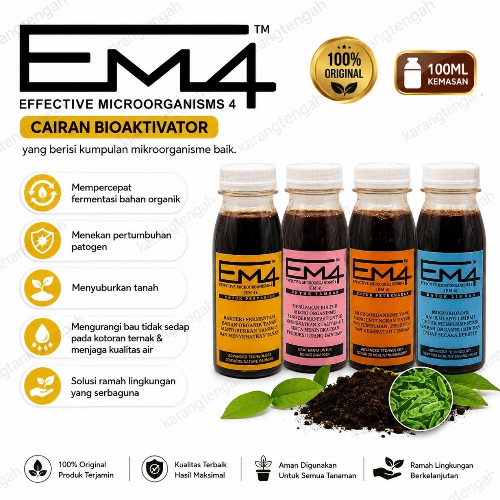EM4 Pertanian, peternakan, pertanian, pengolahan limbah | 100 ML repack