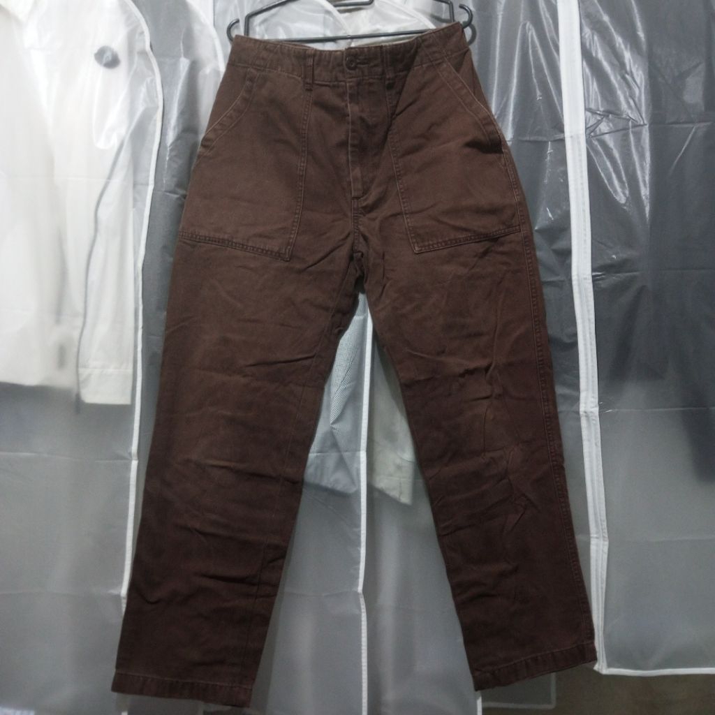 UNIQLO GU Fatigue Pants Military Brown Reguler Loose Fit Not M65 Parka