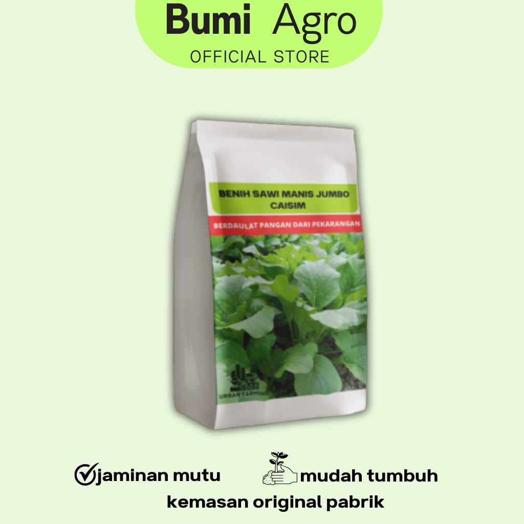 Benih Caisim Sawi Manis Jumbo Urban Farming 1 kg Unggul Lebat Panen Melimpah