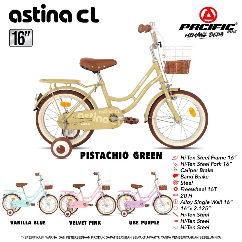 Sepeda Mini Pacific 12 16 18 20 inch ASTINA CL Sepeda Anak Perempuan Pacific