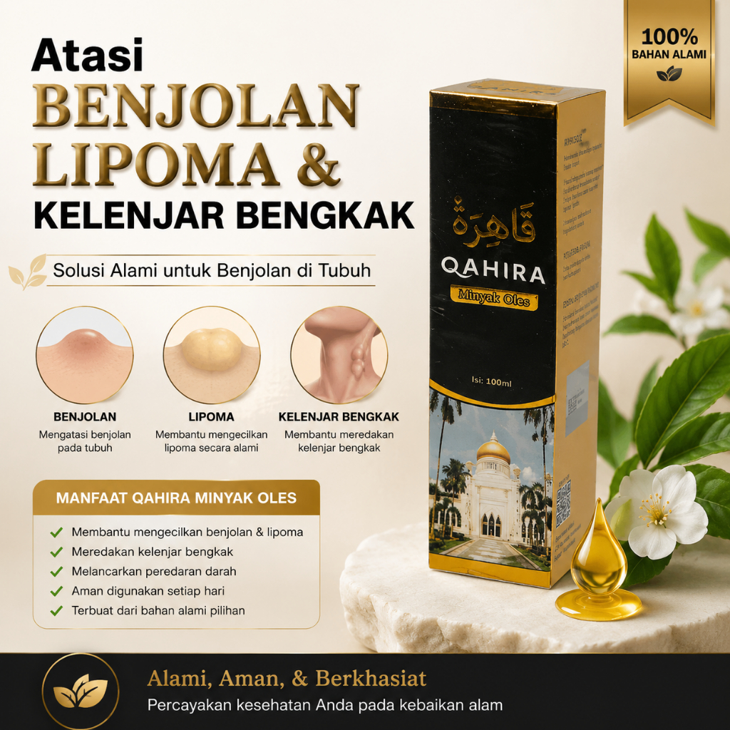 MINYAK OLES QAHIRA Original Atasi Benjolan Leher Lipoma