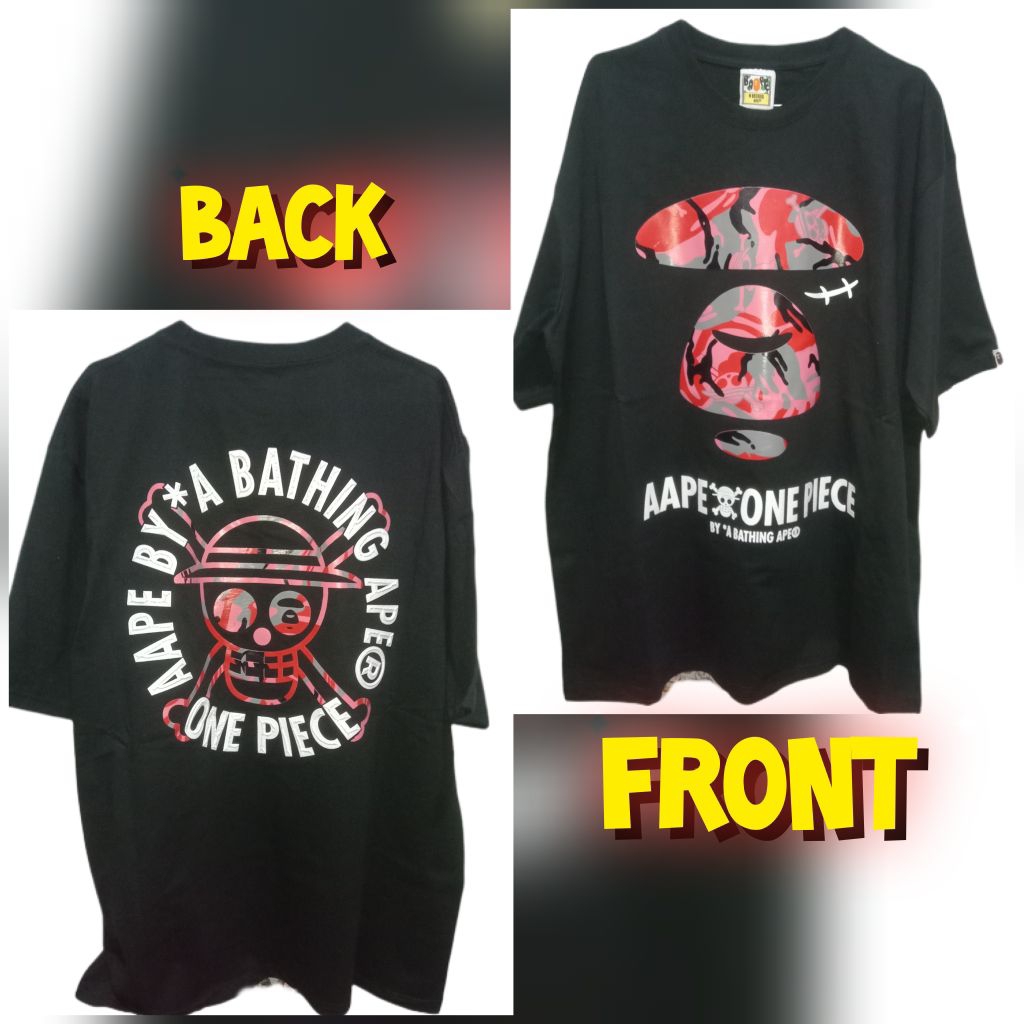 KAOS BAPE x ONE PIECE HITAM