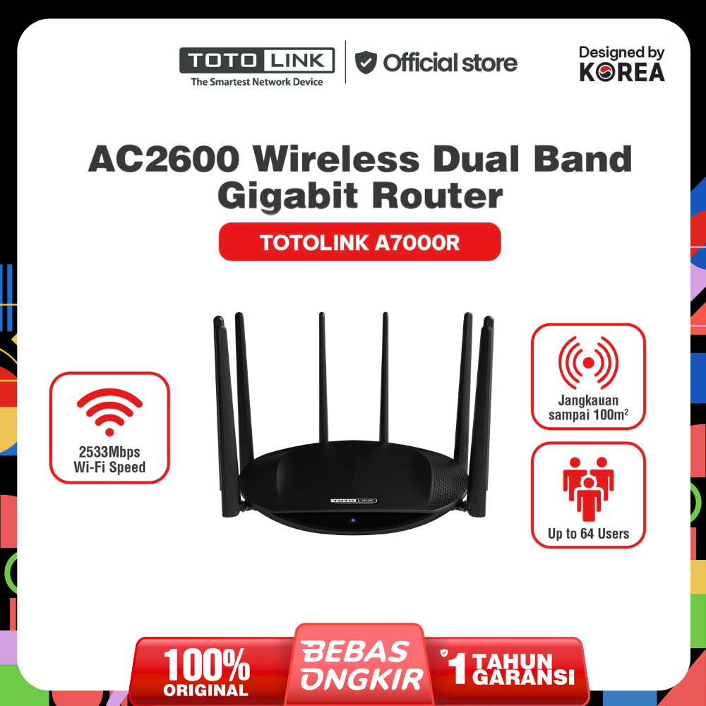 Totolink A7000R - AC2600 Wireless Dual Band Gigabit Router