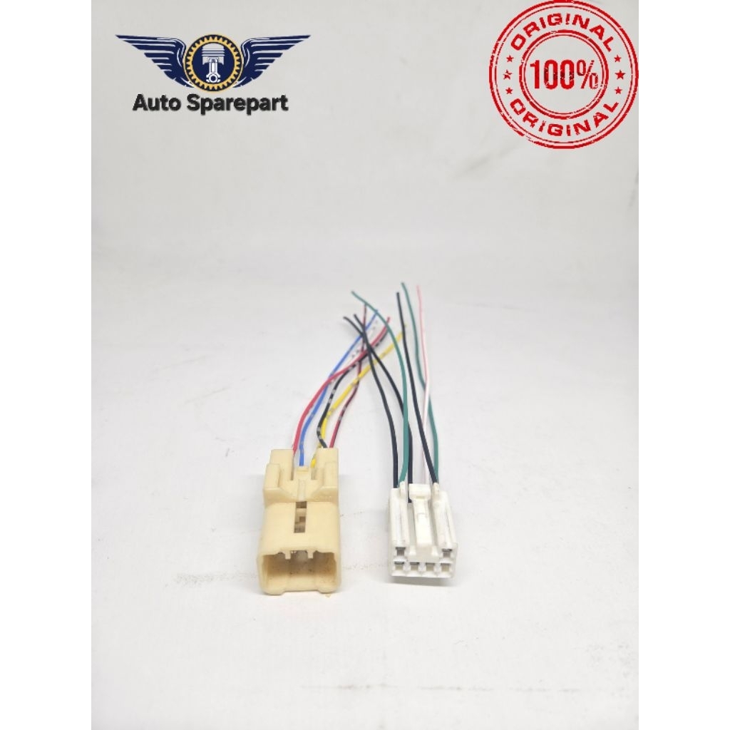 Soket Tape DoubleDin HeadUnit Mobil Male Female PIN 6