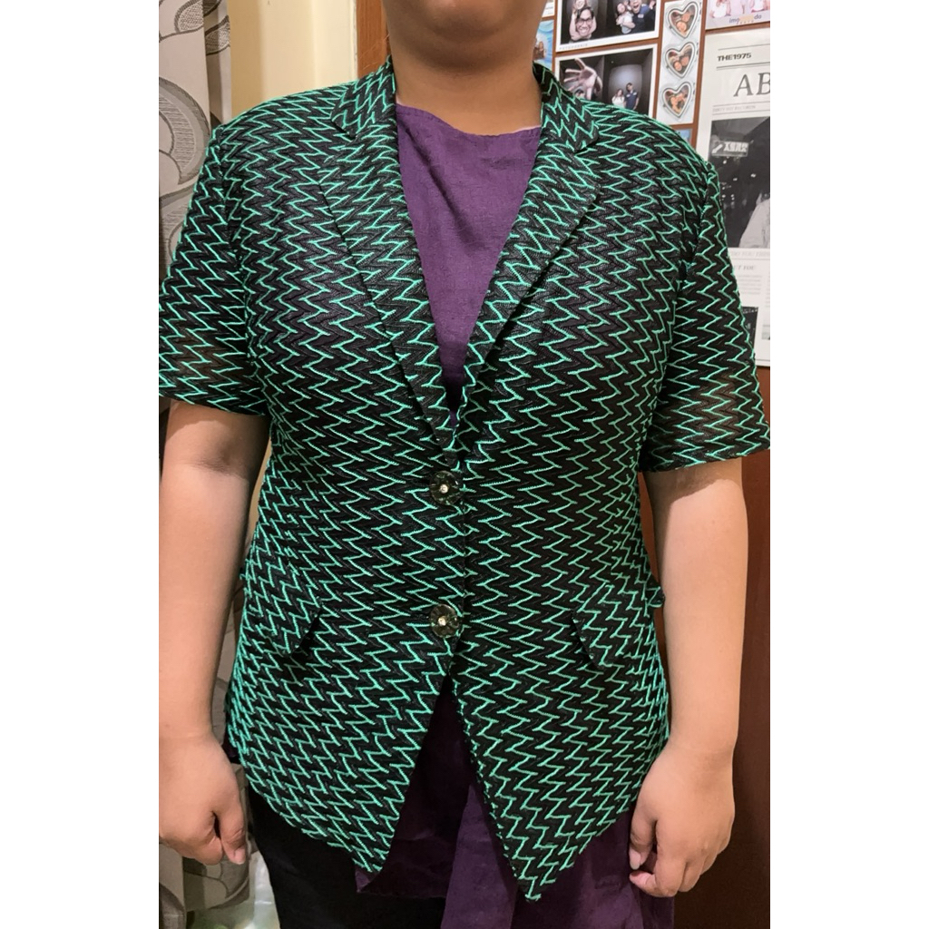kemeja zigzag sheer
