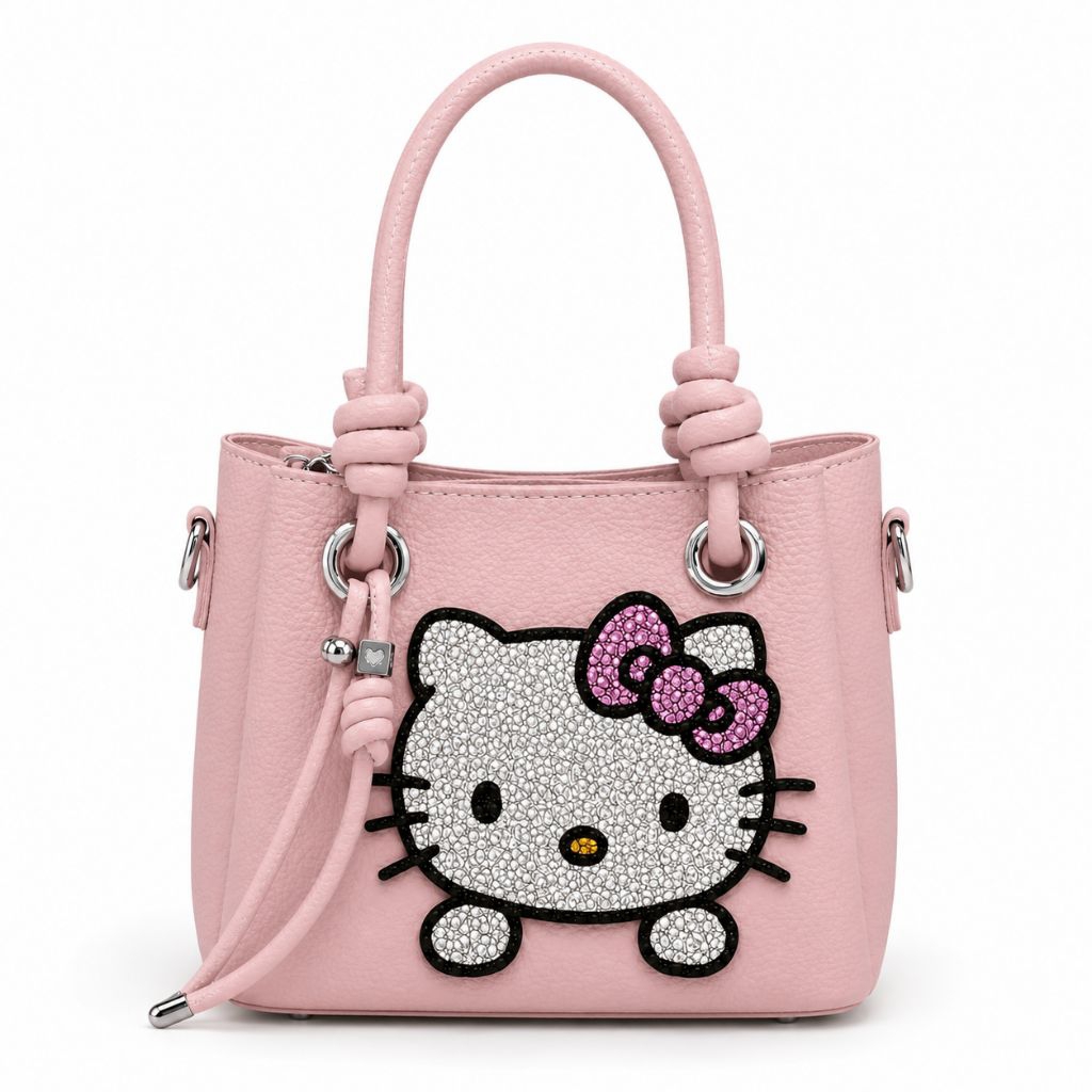 SQL SHOP Tas bucket wanita motif Hello Kitty | Tas selempang wanita