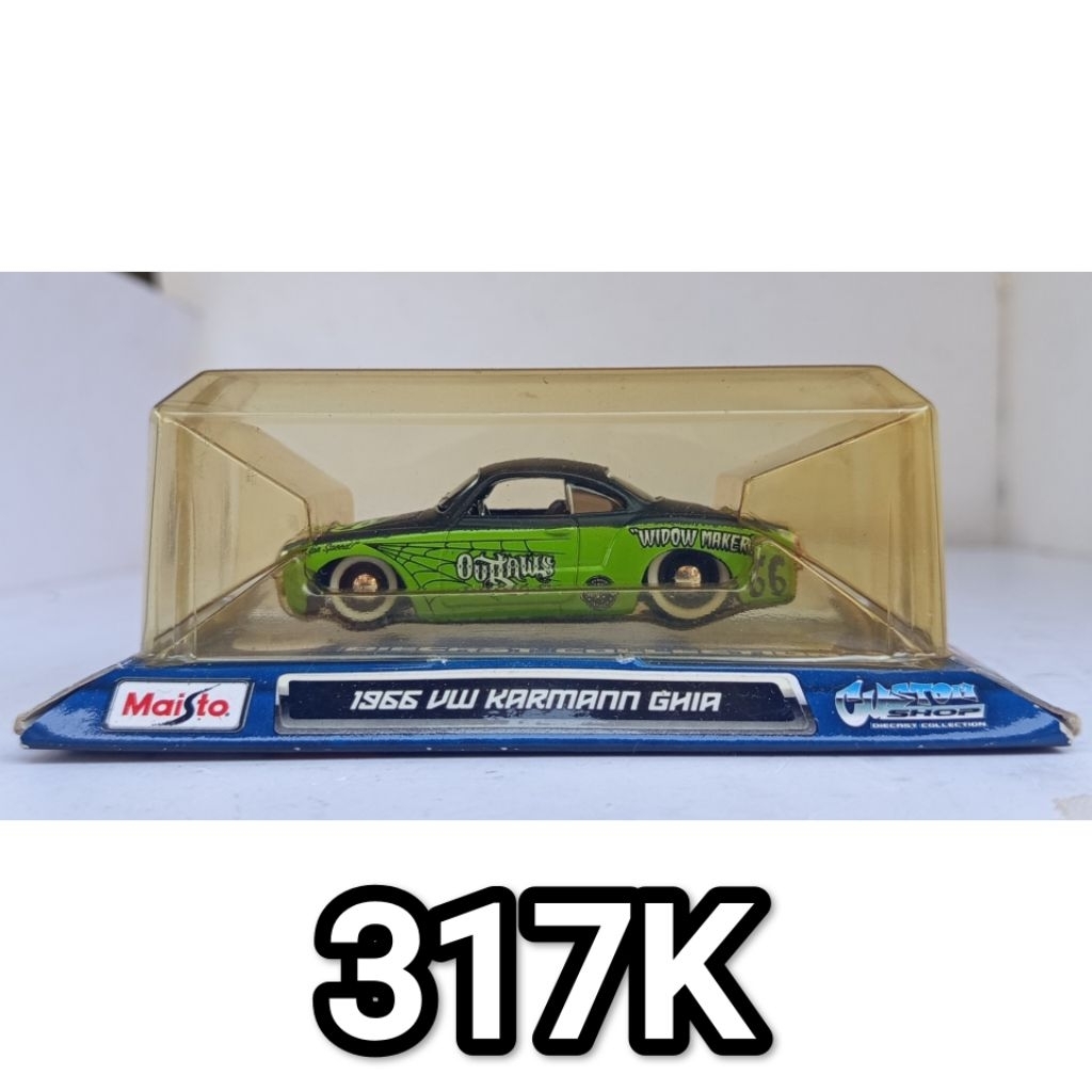 Diecast Maisto Custom Shop Volkswagen 1966 VW Karmann Ghia Outlaws Widow Maker