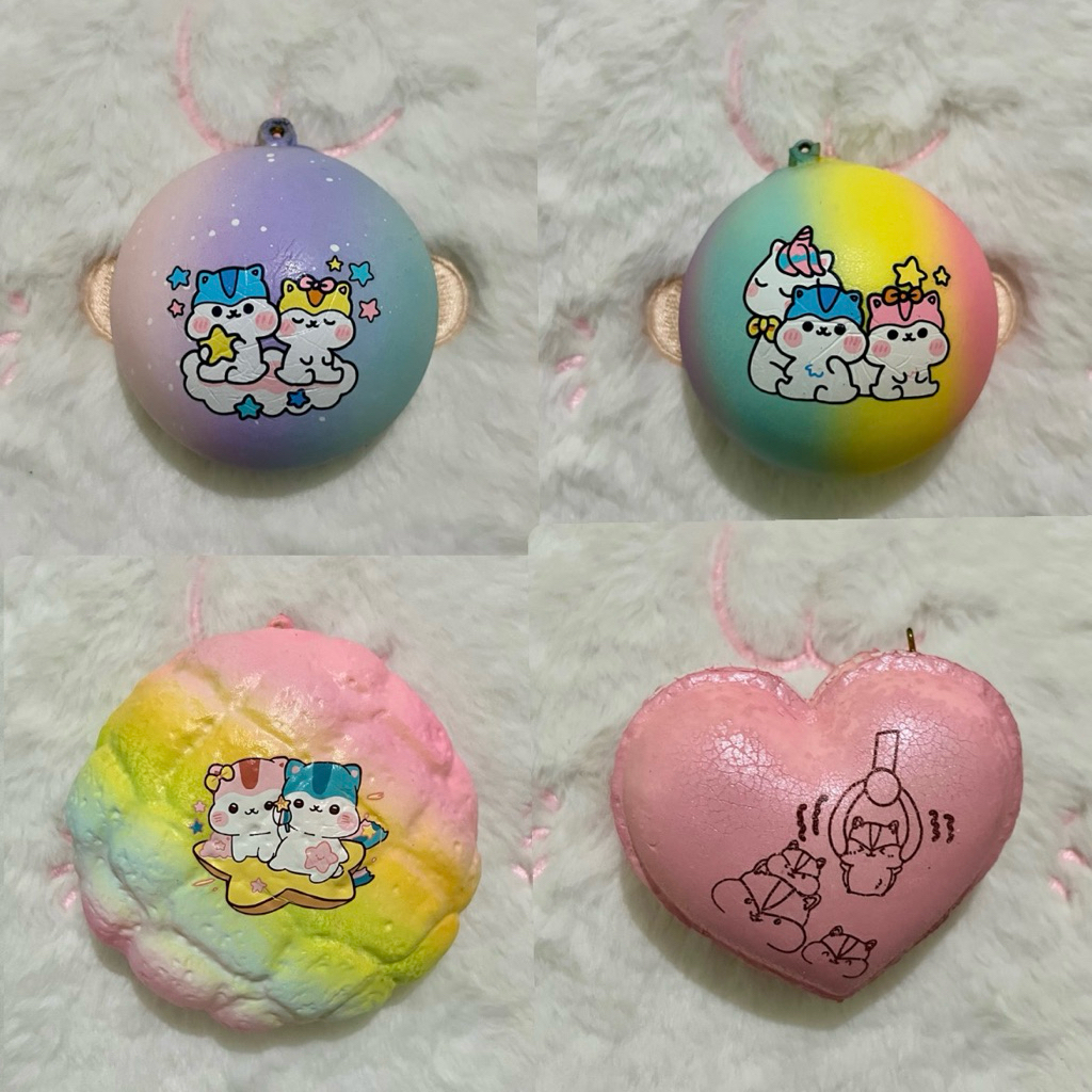 squishy poli macaroon poli melonpan poli bun