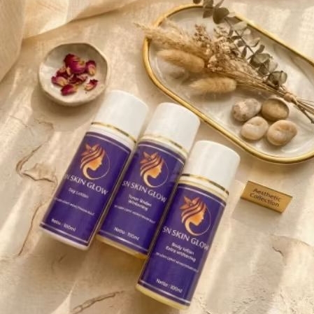 SN SKIN GLOW 1paket TONER-DAYLOTION-EXTRAWHITENING