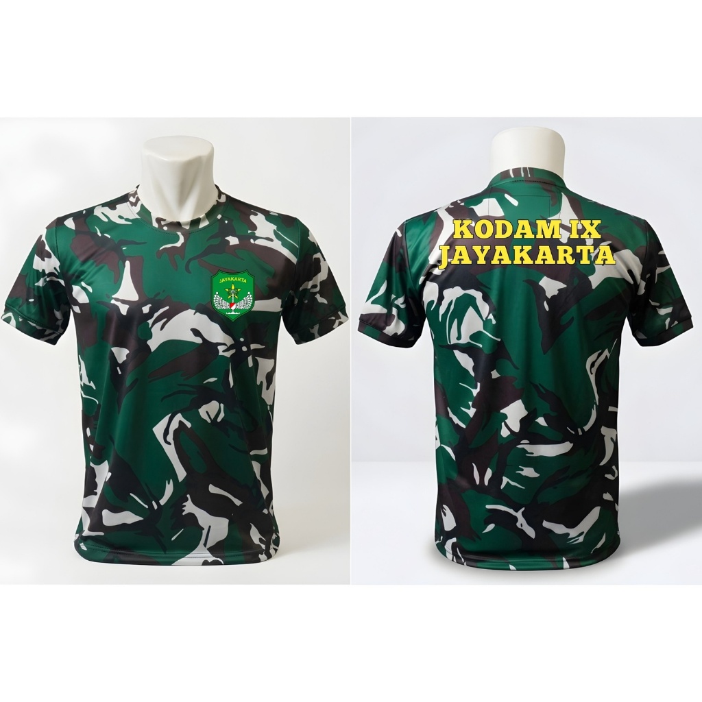 T shirt kaos loreng Dryfit malvinas Kodam IX Jayakarta